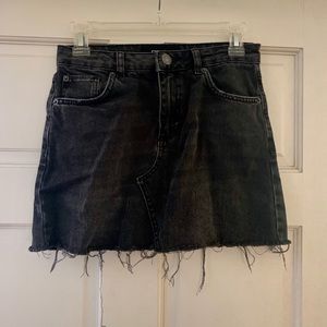 BDG black denim mini skirt